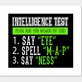 Intellegence Test Eye Map Ness Posters and Art